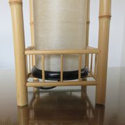 Large bamboo lamp with a tubular shade from the 70s and 80s.