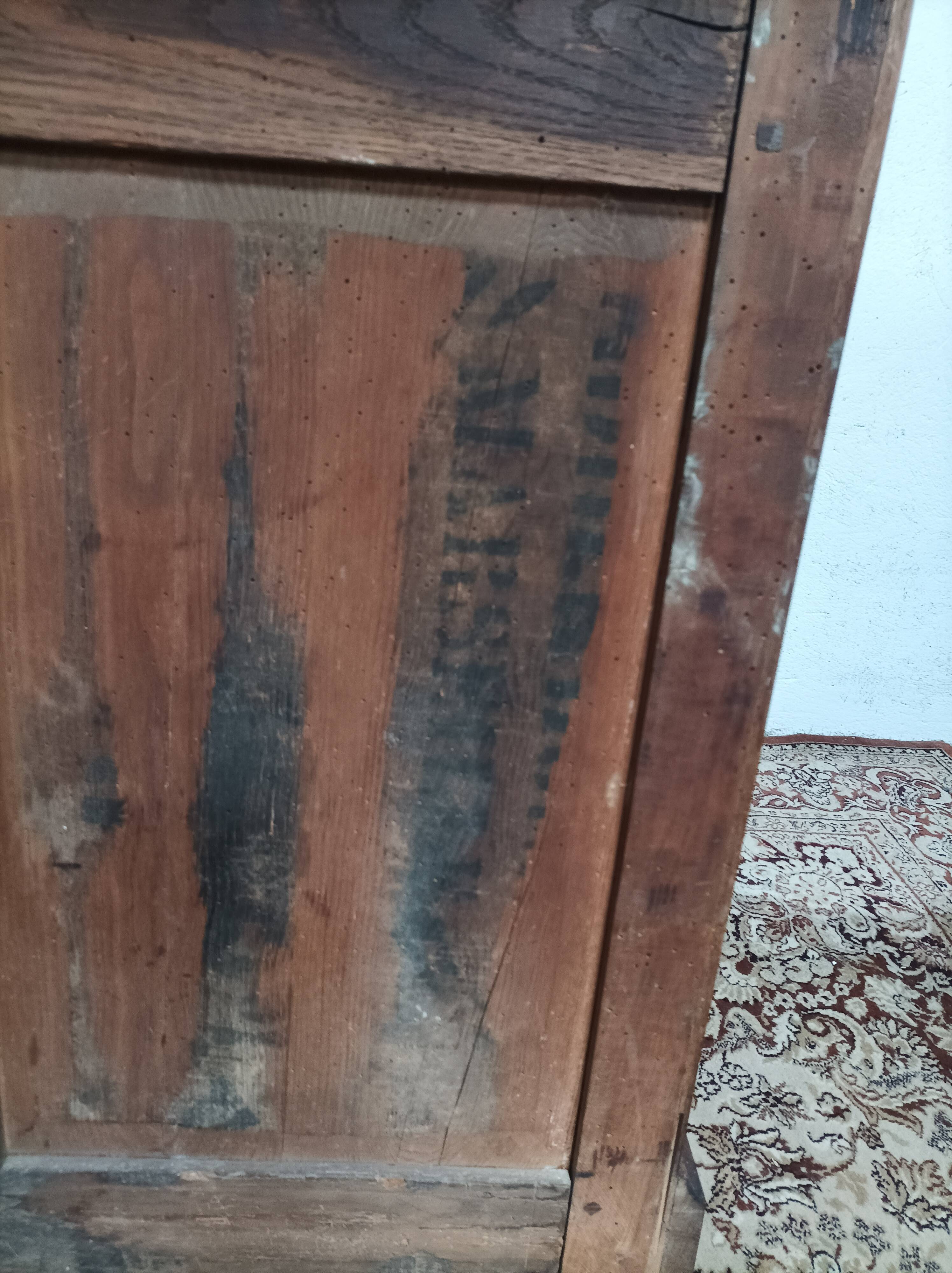 Louis Philippe secretary in oak and burr walnut