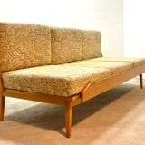 Interier Prahà Ash Sofa Bed Renovation Possible, Vintage Czech 1960s