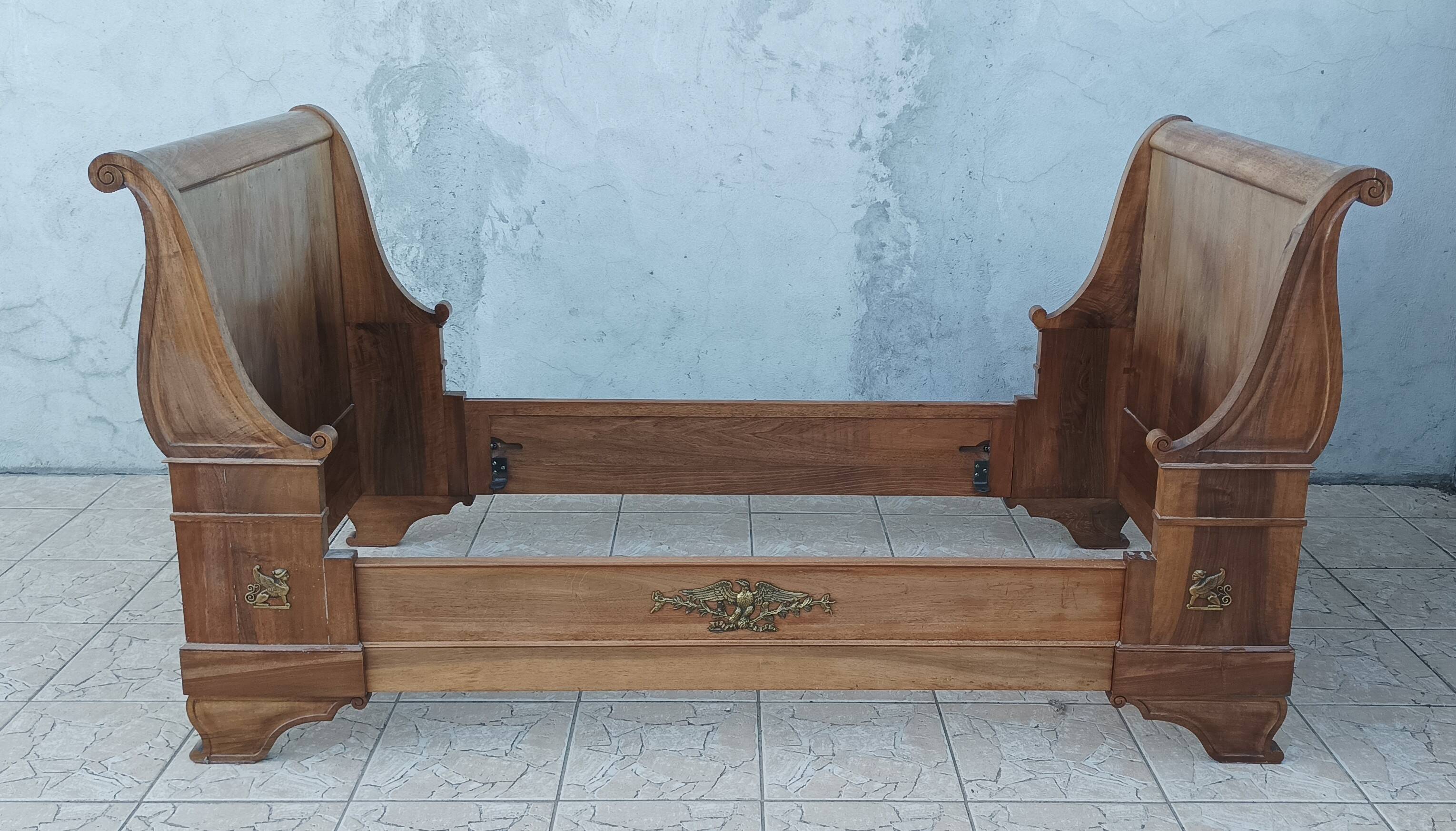 Empire style mahogany bed
