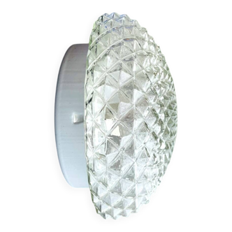 Glass flush mount bathroom ceiling or wall light