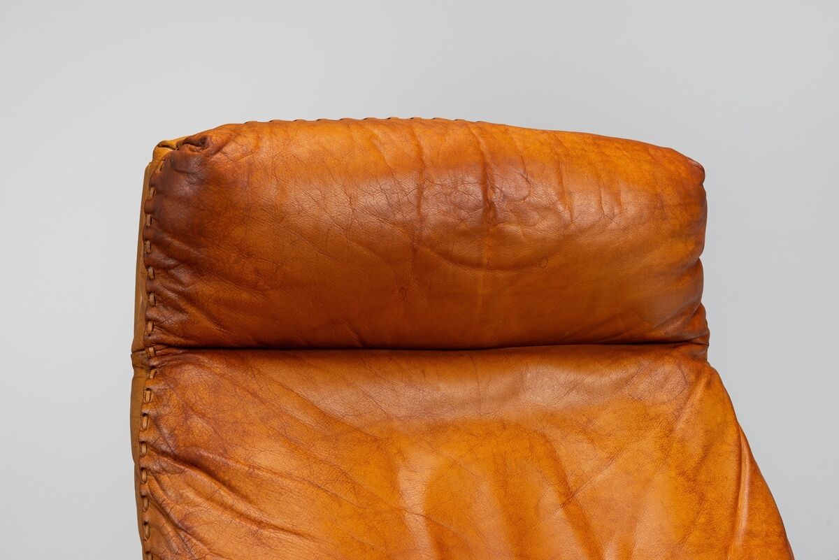 De Sede DS-31 high-back lounge chair in natural leather, Switzerland, 1970
