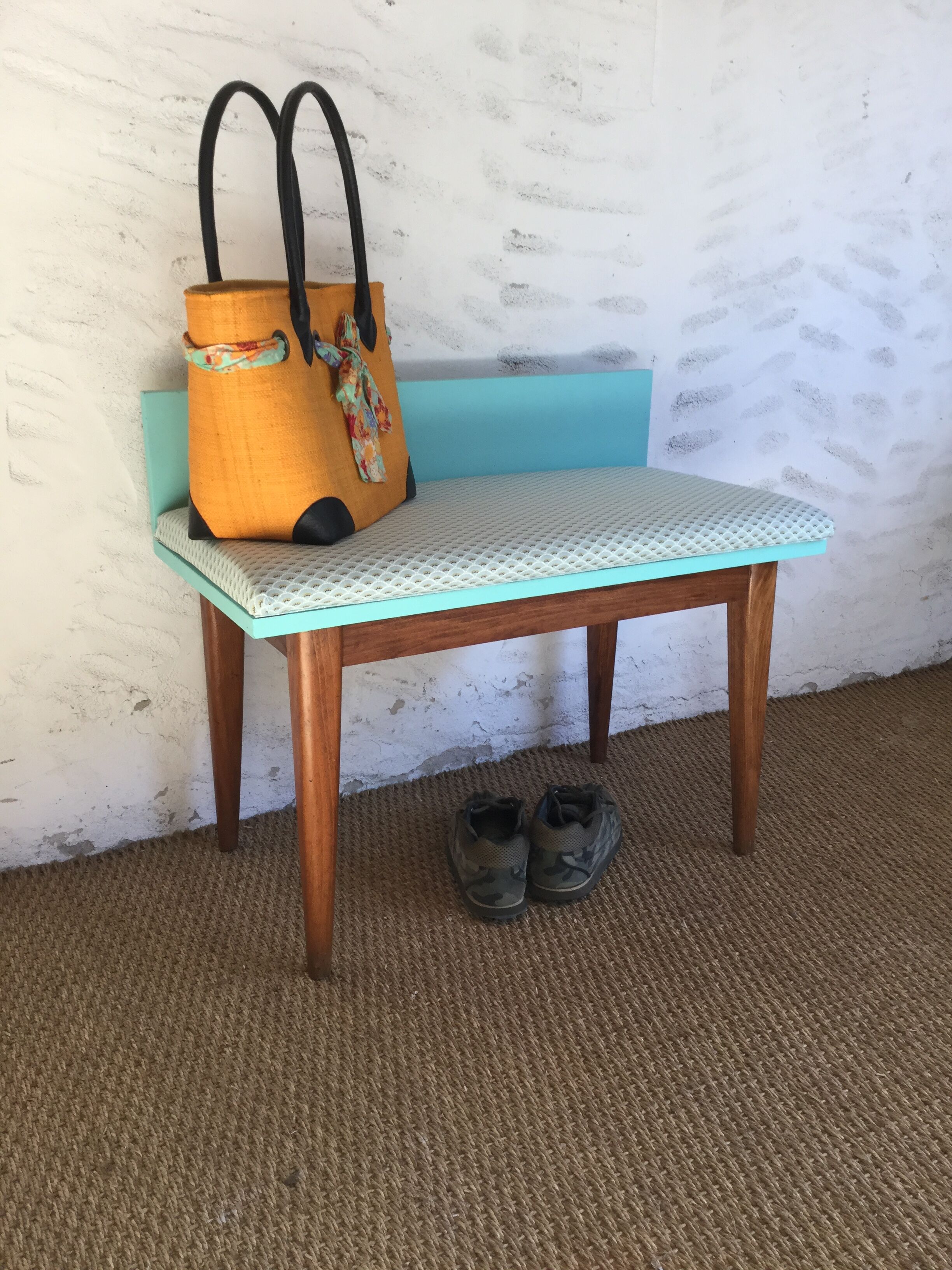 Vintage entry bench