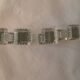 Vintage pressed glass knife rests – set of 4 – art deco style