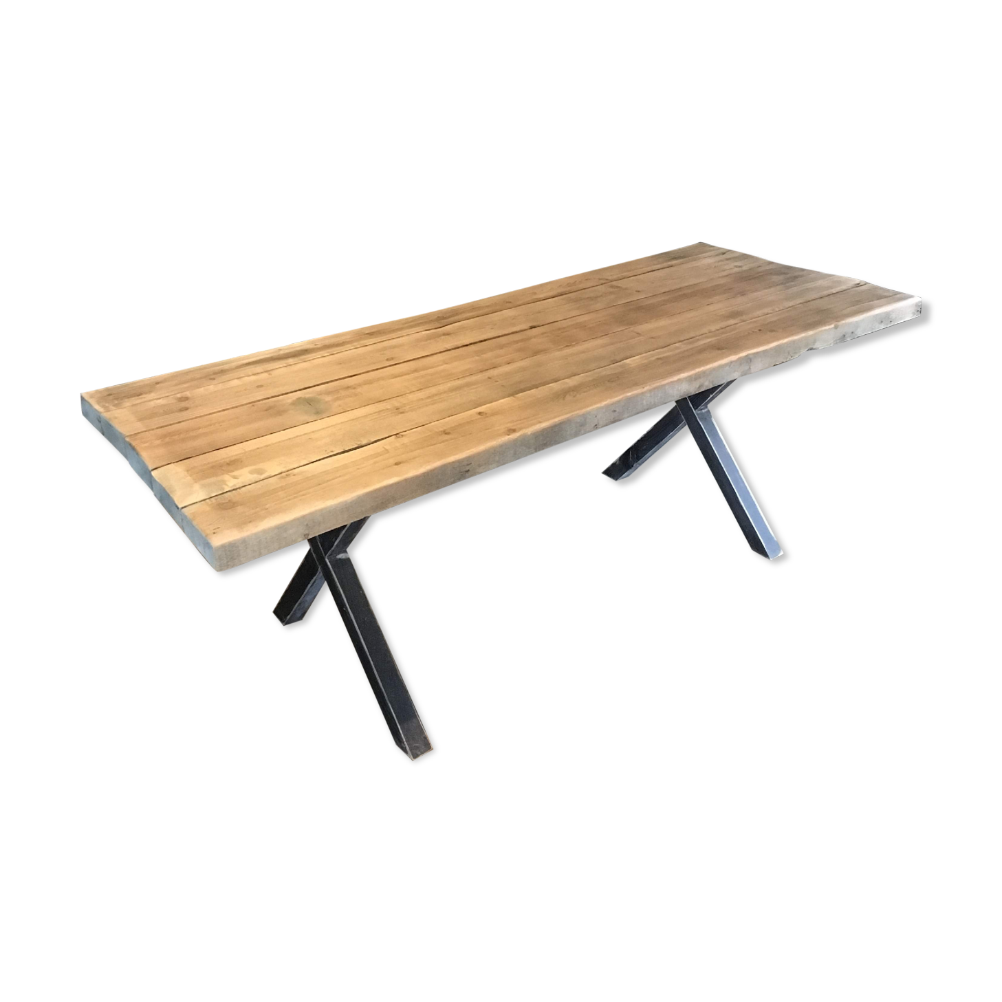 Large artisanal solid wood table