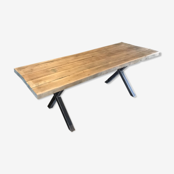 Large artisanal solid wood table