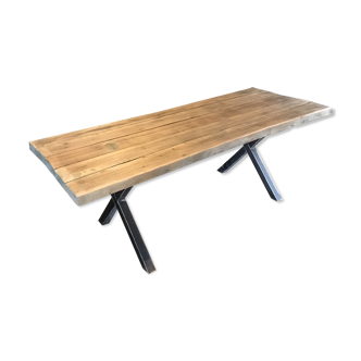 Large artisanal solid wood table
