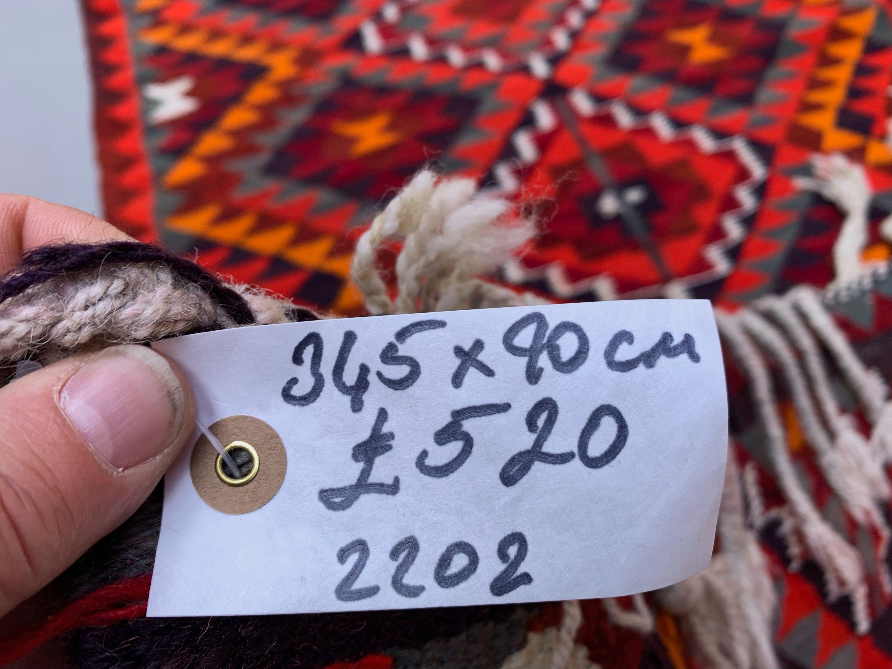 Old turkish kilim runner 345x90 cm, vintage kelim rug, long and narrow