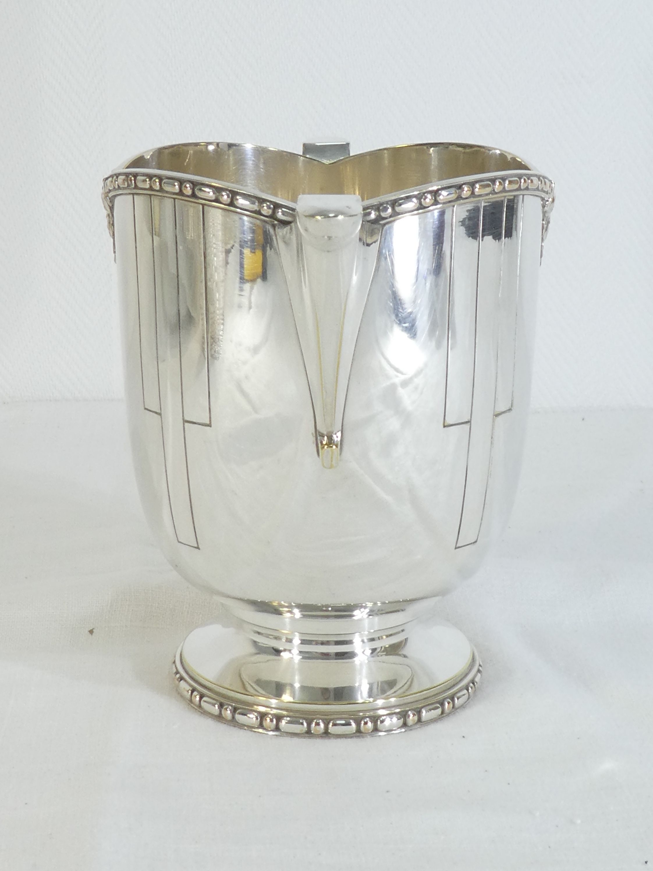 Seau a glace art deco in silver metal goldsmith roux marquiand