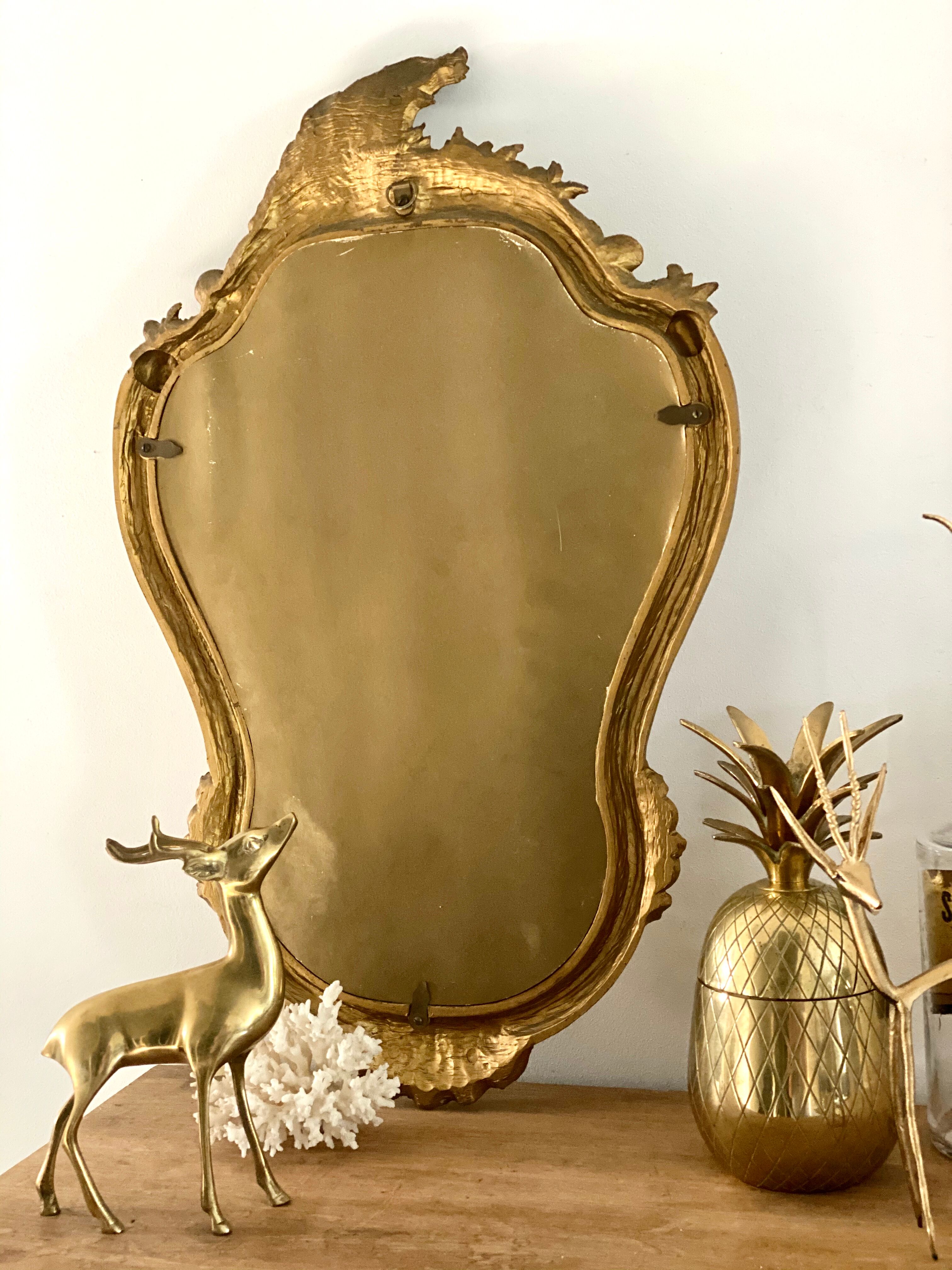 Ancien miroir doré 62x38 cm