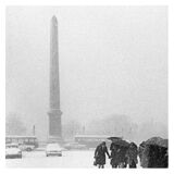Paris under the snow, the Concorde. Around 1960
