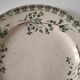 Antique ironstone plate with green floral decoration, circa 1900