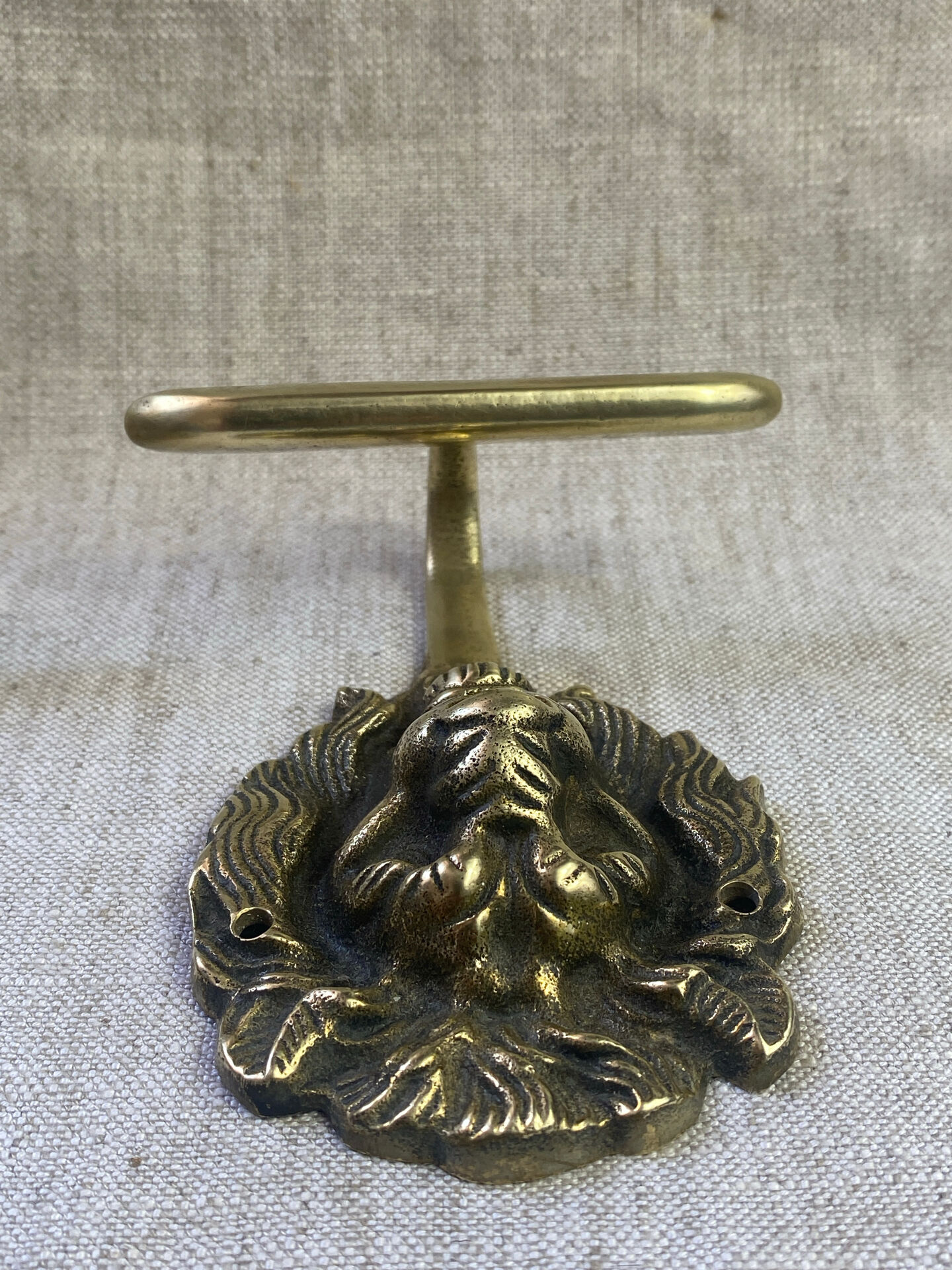 Lion head coat hooks in solid brass, Peerage England