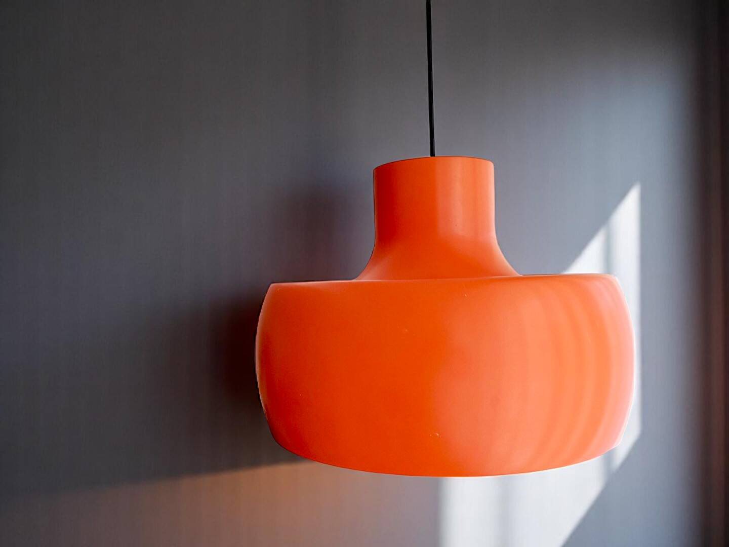 Large orange pendant light for dining room