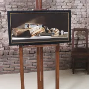 Still life with pewter inkstand and old books – Marjolein van den Berg