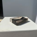 Symmetrical multicolored petrified wood soap dish