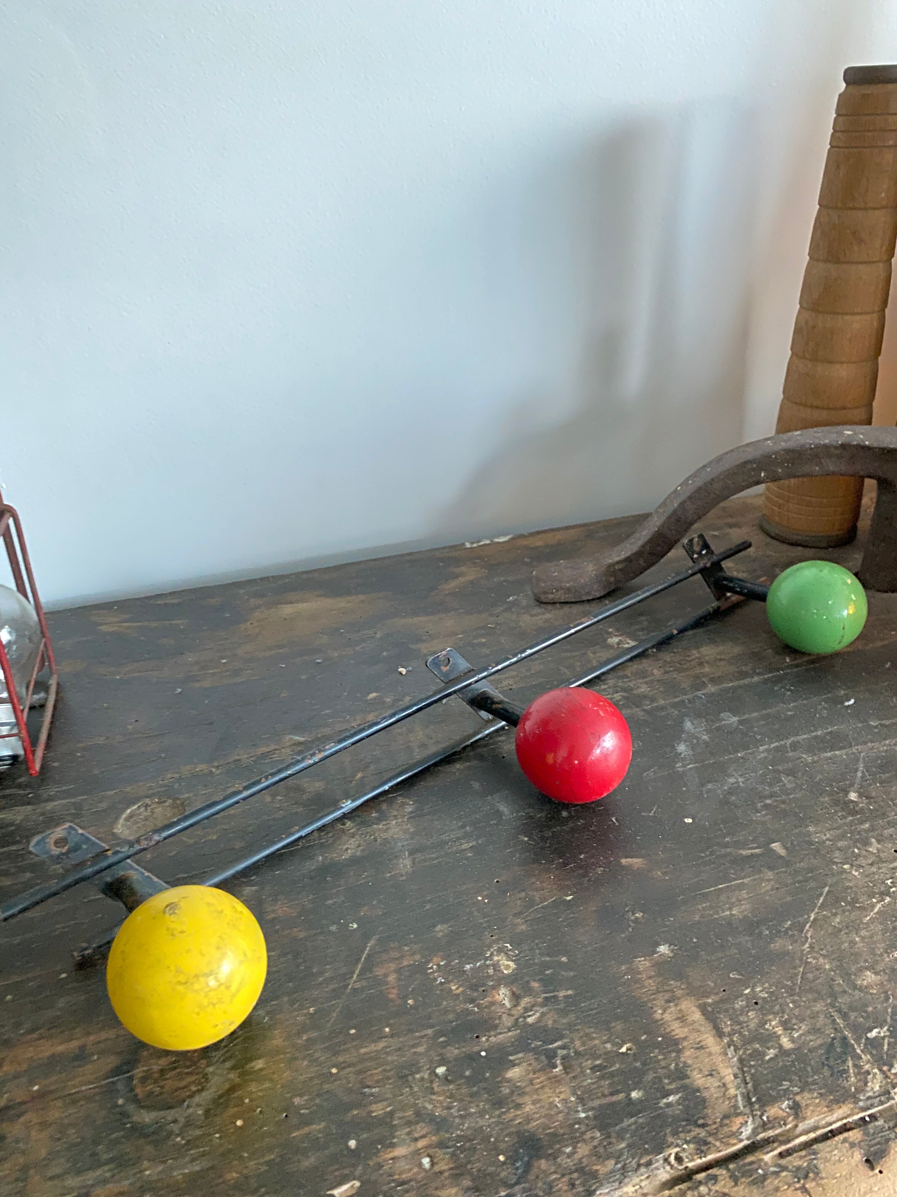 Vintage ball coat holder