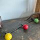 Vintage ball coat holder