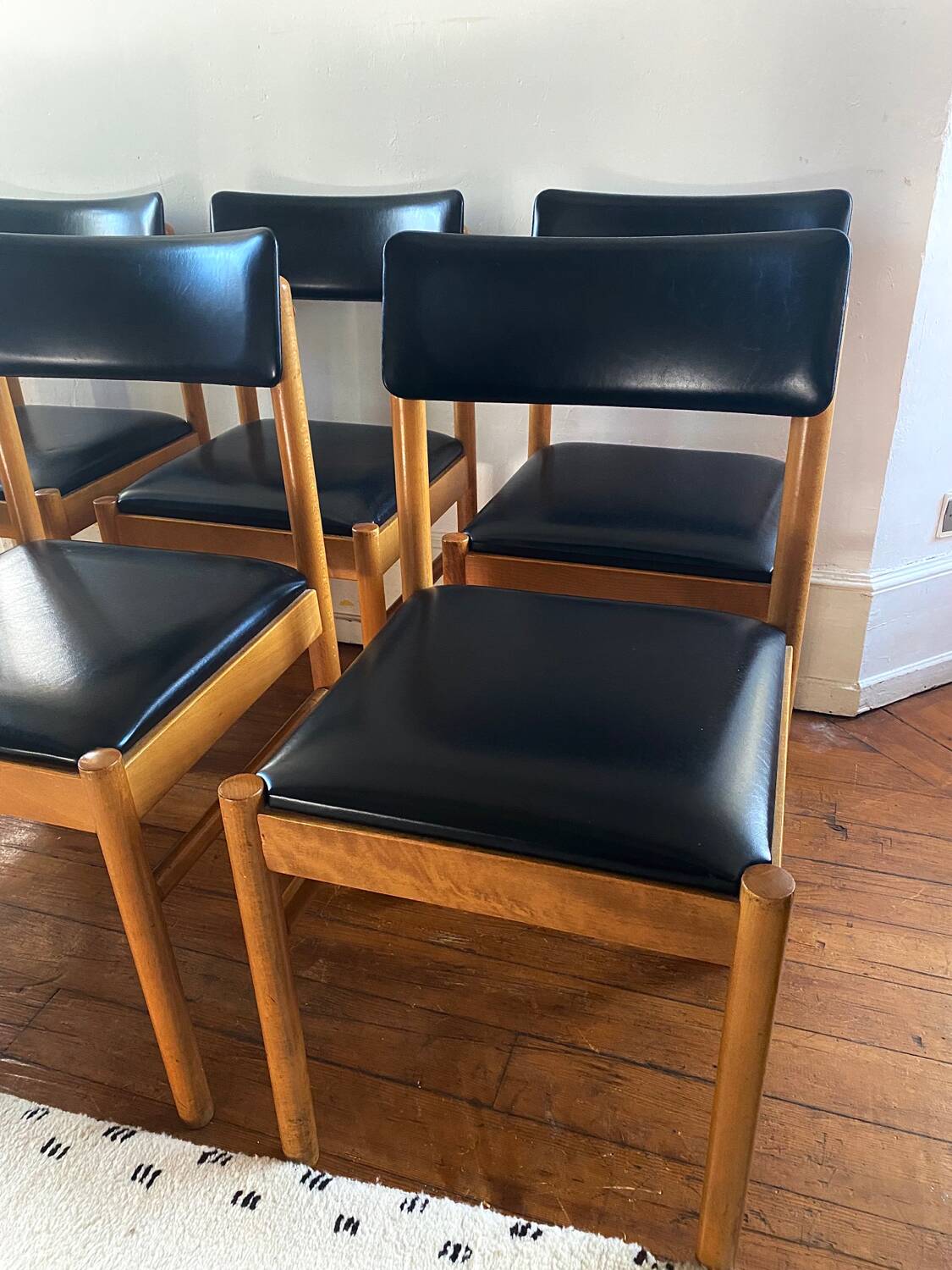 Set of six vintage Scandinavian chairs