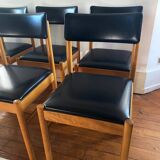 Set of six vintage Scandinavian chairs