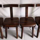 Chaise T en orme massif 1950