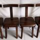 Chaise T en orme massif 1950