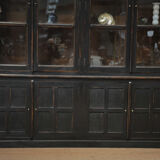 Glass library in teak 1970 patinated black