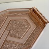 plateau verre rose