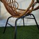 Vintage basket chair in rattan and metal – 1950s/60s