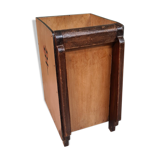 Dutch art deco wooden trash can 1930