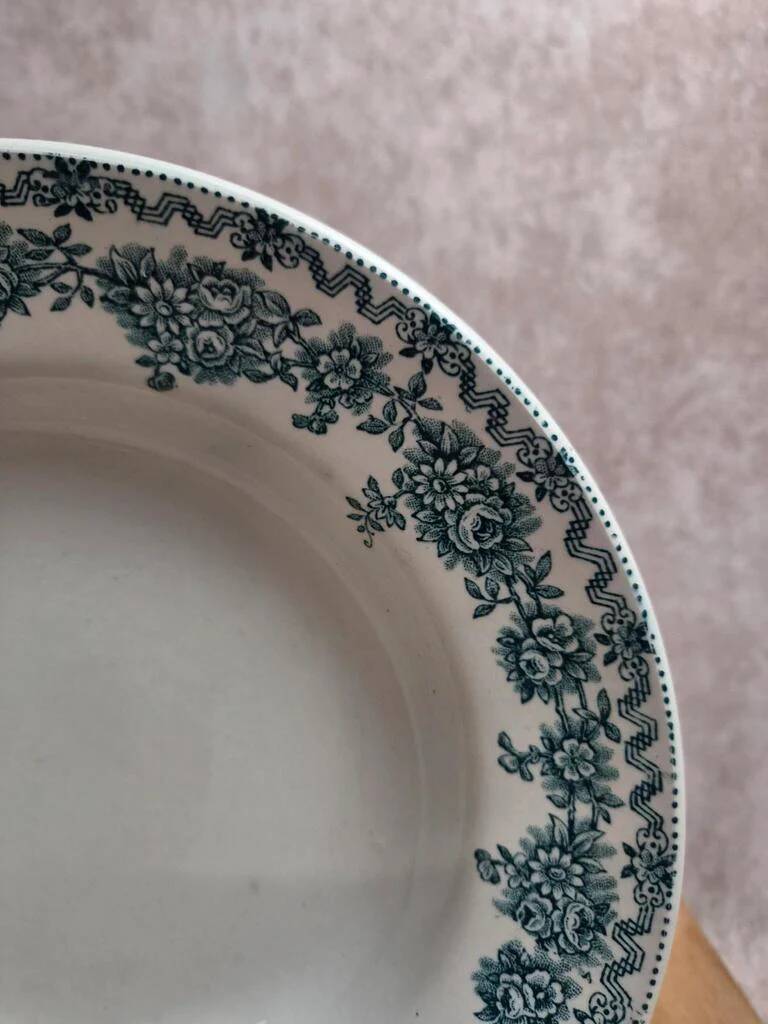 Antique hollow plate Saint-Amand – Argenton model