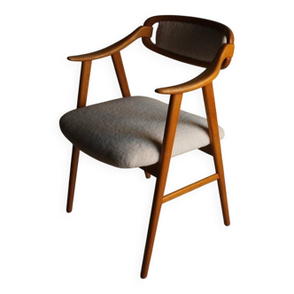 Fauteuil scandinave en fausse fourrure de mouton retournée | Années 1960