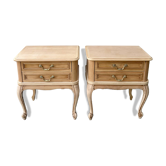 Table de chevet bois brut