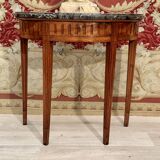 Half-moon console in walnut period Louis XVI around 1770