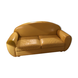 Canapé en cuir club - jaune