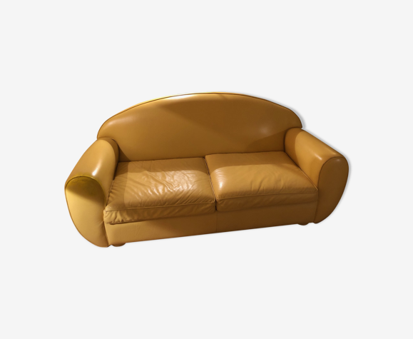 Yellow Club Leather Sofa Selency, Leather Sofa Yellow