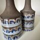 Pair JETTE HELLERØE table lamps/ lampfoot, ceramic danish, vintage 70s