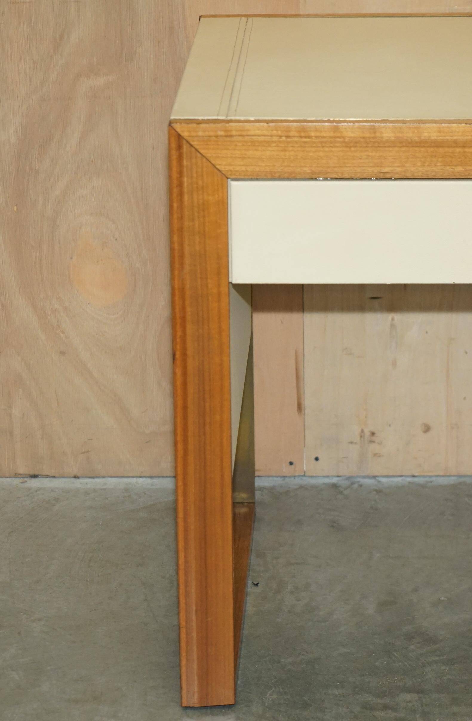 Handmade leather desk, original Rolex, Art Deco