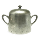 Art Deco sugar bowl, silver-plated brass, Poland, 1920s