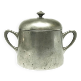 Art Deco sugar bowl, silver-plated brass, Poland, 1920s