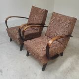 Pair of art deco type C armchairs by Jindrich Halabala