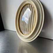 Vintage oval bakelite frame 18 cm x 14 cm  convex glass