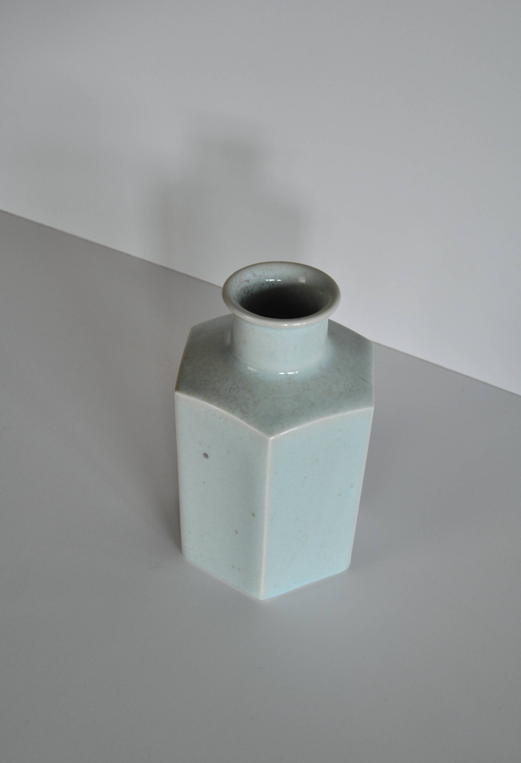 Mint Green Celadon Glazed Vase by Eslau, Denmark 1950-60s