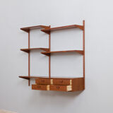 Kai Kristiansen teak wall unit with console, Denmark, 1960s