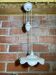Antique Ceramic Up & Down Pendant Light with Vintage Flowers & Fruits Decor