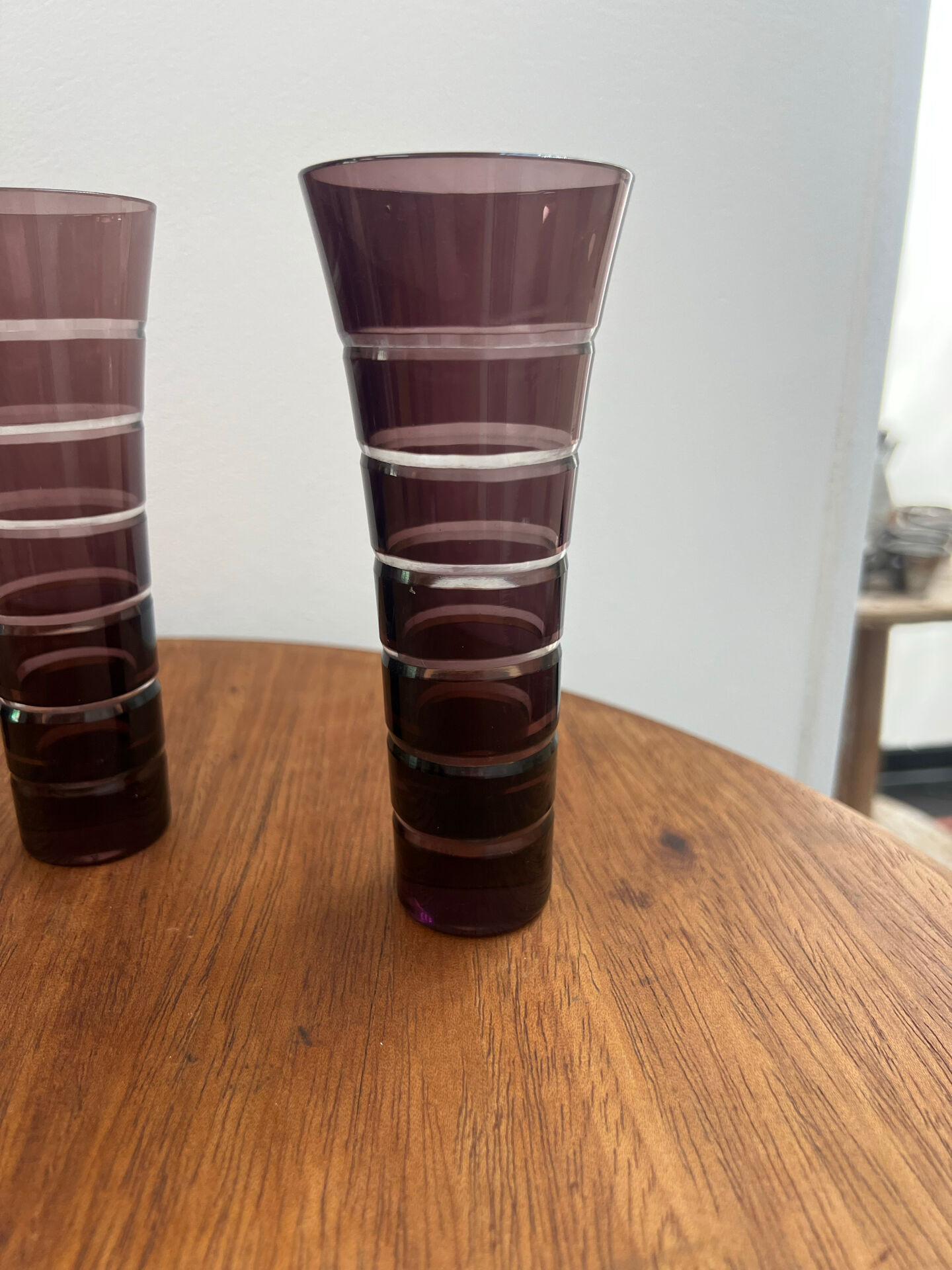 6 wheel-cut glasses 1970