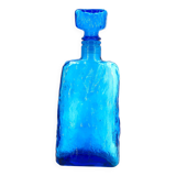 Empoli Italian carafe in blue glass, 1960s