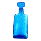 Empoli Italian carafe in blue glass, 1960s