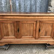 Louis Philippe style sideboard in solid walnut with 3 doors and 1 pull-out shelf.