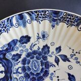 Plated flowery dish ribbed 35 cm in diameter